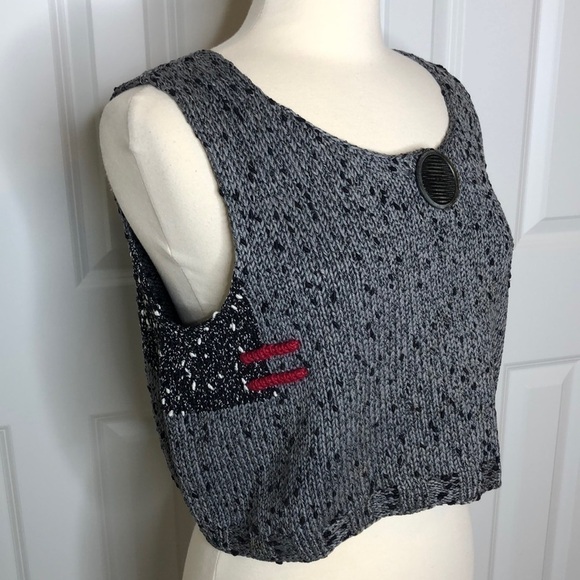 Lynne McNulty Knit Cropped Tank Top - Picture 1 of 6